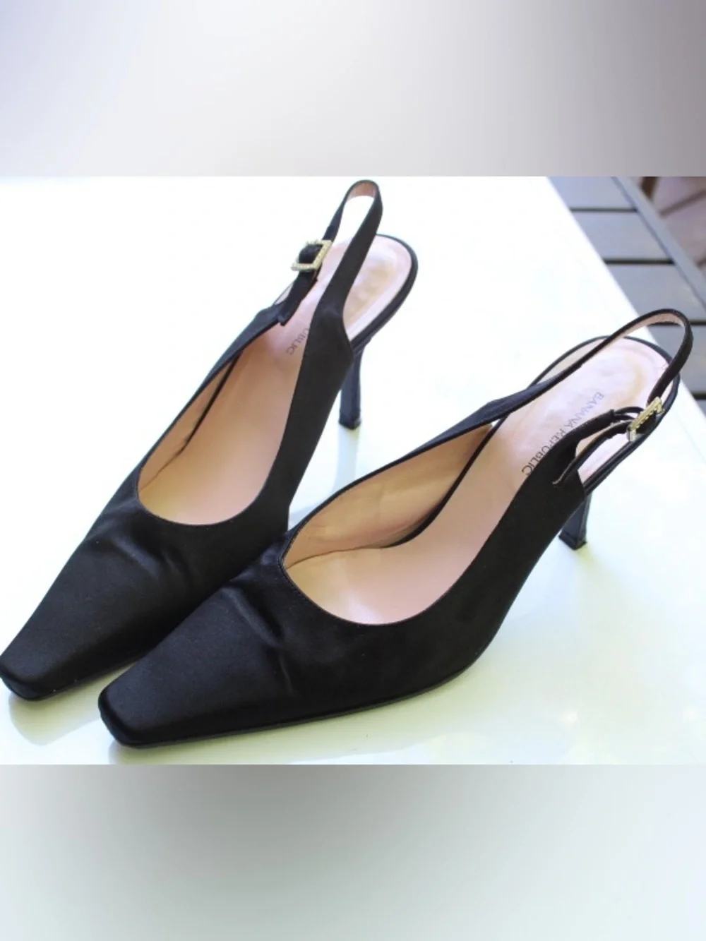 Banana Republic rhinestone sling back pumps Leather lining - Picture 2 of 11